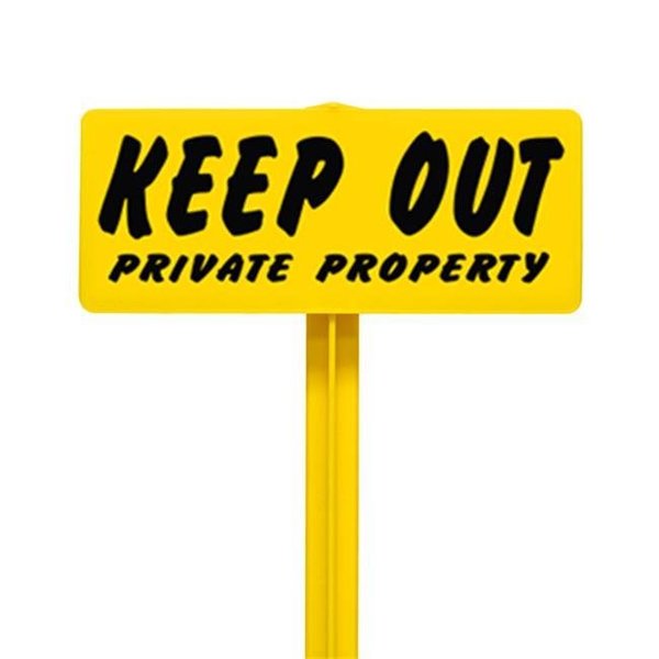 Evermark EverMark SSKT09-05 Keep Out Private Property Sign with Yellow Stake Kit SSKT09-05